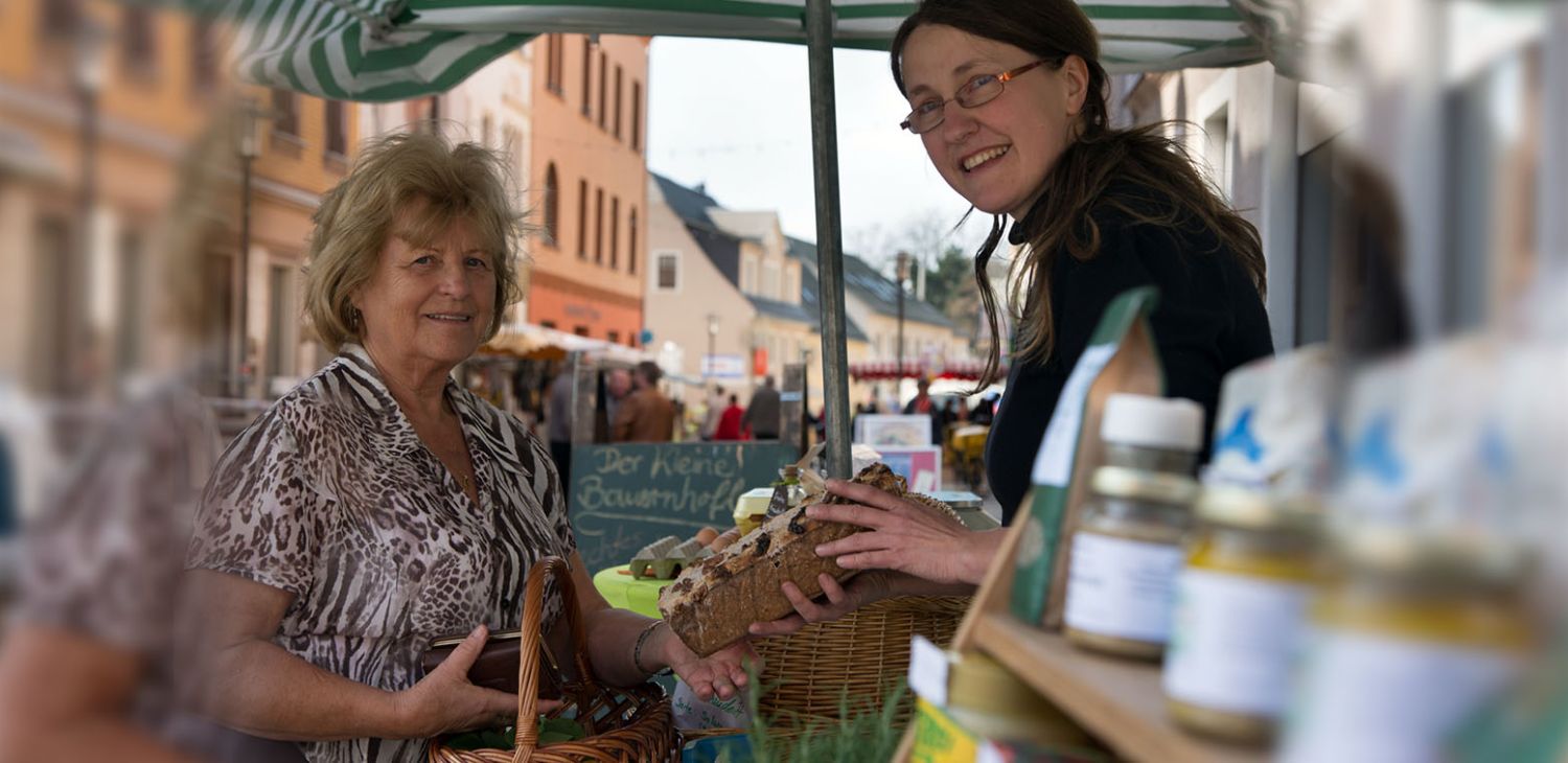 wenige Schritte zum Markt